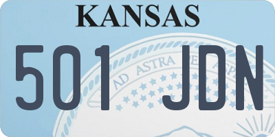 KS license plate 501JDN