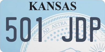 KS license plate 501JDP