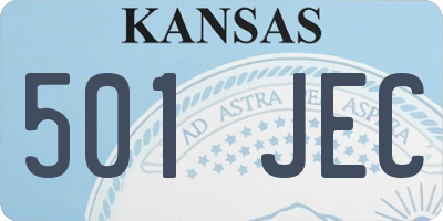 KS license plate 501JEC