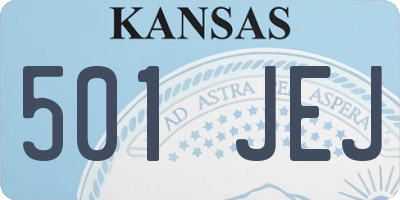 KS license plate 501JEJ