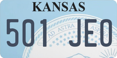 KS license plate 501JEO