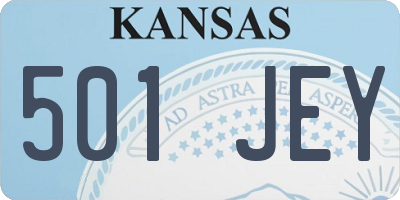 KS license plate 501JEY