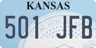 KS license plate 501JFB