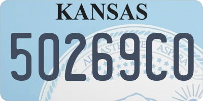 KS license plate 50269CO