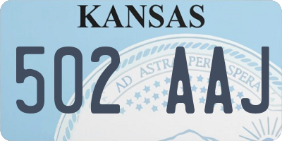 KS license plate 502AAJ