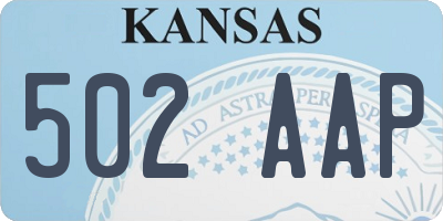 KS license plate 502AAP