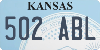 KS license plate 502ABL