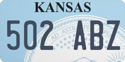 KS license plate 502ABZ