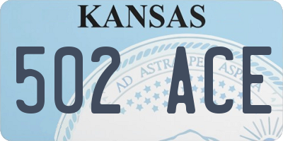 KS license plate 502ACE