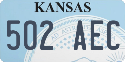 KS license plate 502AEC