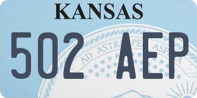 KS license plate 502AEP