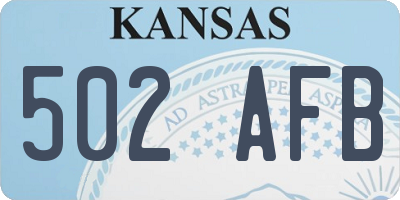 KS license plate 502AFB