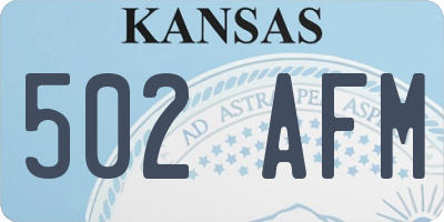 KS license plate 502AFM
