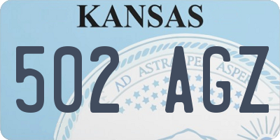 KS license plate 502AGZ