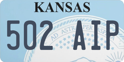 KS license plate 502AIP