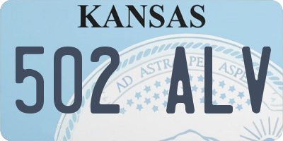 KS license plate 502ALV