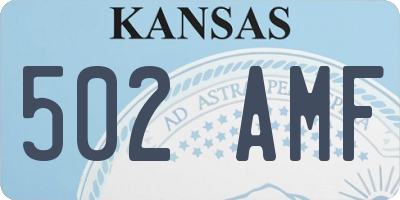 KS license plate 502AMF