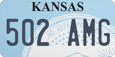 KS license plate 502AMG