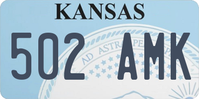 KS license plate 502AMK