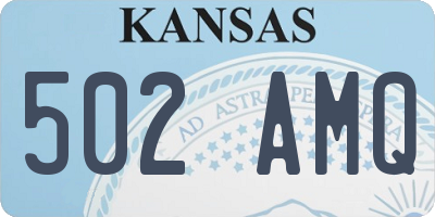 KS license plate 502AMQ