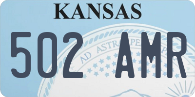 KS license plate 502AMR