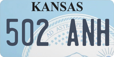 KS license plate 502ANH