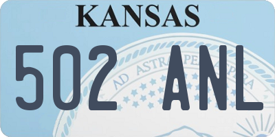 KS license plate 502ANL