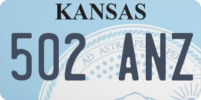 KS license plate 502ANZ