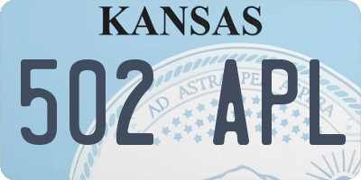 KS license plate 502APL