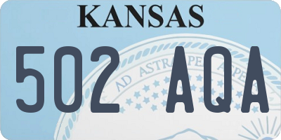 KS license plate 502AQA
