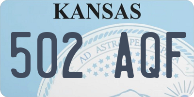 KS license plate 502AQF