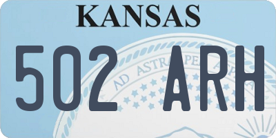 KS license plate 502ARH