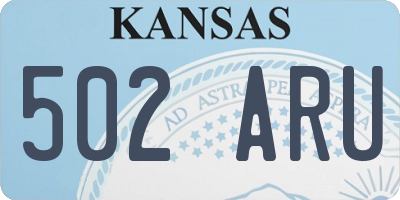 KS license plate 502ARU
