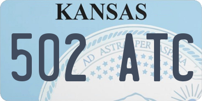 KS license plate 502ATC
