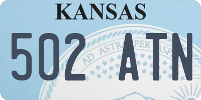 KS license plate 502ATN