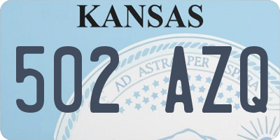 KS license plate 502AZQ