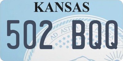 KS license plate 502BQQ