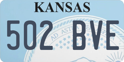 KS license plate 502BVE