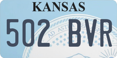 KS license plate 502BVR