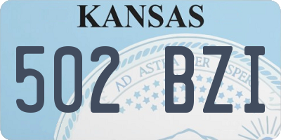 KS license plate 502BZI