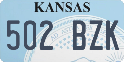 KS license plate 502BZK