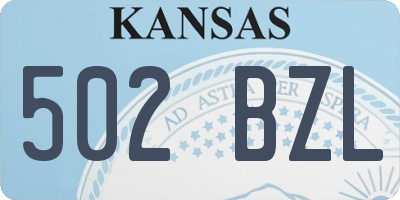 KS license plate 502BZL