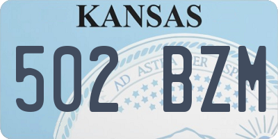 KS license plate 502BZM