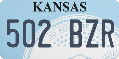 KS license plate 502BZR