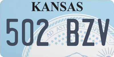 KS license plate 502BZV