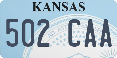 KS license plate 502CAA