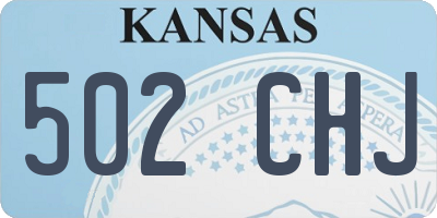 KS license plate 502CHJ