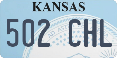 KS license plate 502CHL