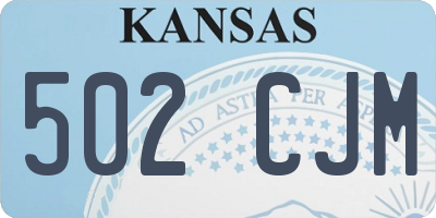 KS license plate 502CJM