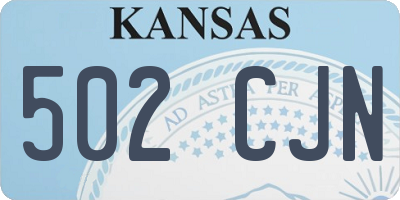 KS license plate 502CJN